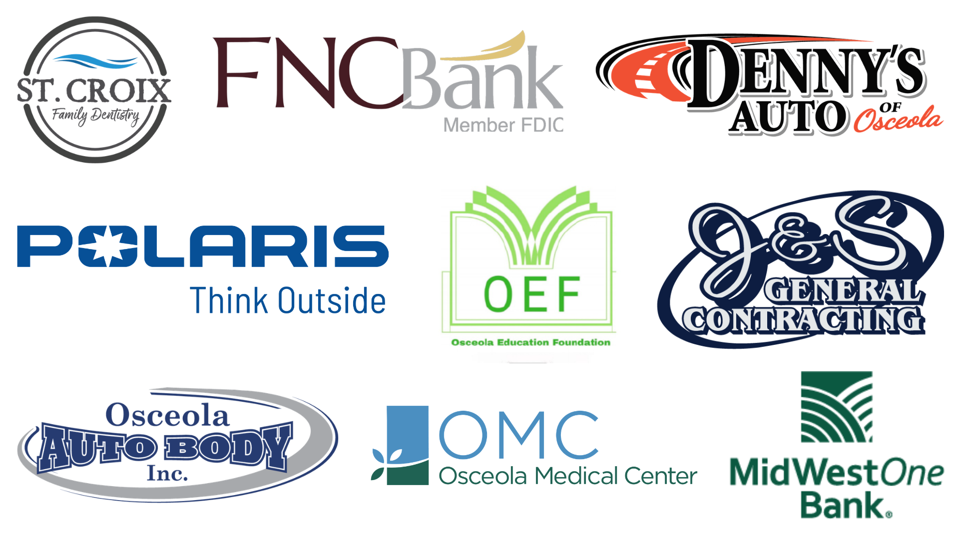 Sponsor Logos for Osceola Athletics