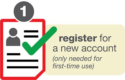 Go to Register for a new account