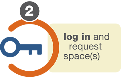 Go to Log in and request space(s)